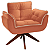 Poltrona Decorativa Giratória Luxuosa Tecido Veludo - Gustavo Decor - Imagem 4