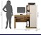 Escrivaninha Valdemóveis Office cinamomo/off white - Imagem 3