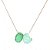 Colar Fusion Verde Oval e Gota Verde/ Semijoia - Imagem 6