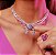 Pingente Cravejado Menina Coração Rosa - Imagem 10