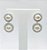 Brinco Dois Círculos Pendurados Com Pérola 2,9cm - Imagem 3