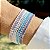 Pulseira Branca Riviera Baguete/Semijoia - Imagem 3