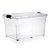 Caixa Organizadora 95L Transparente - Grande Capacidade, Empilhável c/ Tampa - Imagem 1