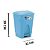 Lixeira Infantil Azul 17 Litros com Pedal Injeplastec - Imagem 2