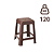 Kit 10 Banquetas Cor Coffee - Cozinha, Bar, Jardim, Resistentes - Imagem 3