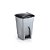 Lixeira 65L Prata/Preto com Pedal Cozinha/Comércio - Imagem 1