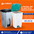 Lixeira 65L Branca/Verde com Pedal Cozinha/Comércio - Imagem 3