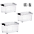 Kit 03 Caixas Organizadora Container 95 Litros Transparente - Imagem 1