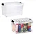 Kit 04 Caixas Organizadora Container 95 Litros Transparente - Imagem 4