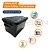 Kit 04 Caixas Organizadora Container 45 Litros Black - Imagem 7