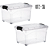 Kit 02 Caixas Organizadora Container 25 Litros Transparente - Imagem 1