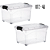 Kit 02 Caixas Organizadora Container 45 Litros Transparente - Imagem 1