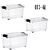Kit 03 Caixas Organizadora Container 45 Litros Transparente - Imagem 1