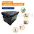 Kit 06 Caixas Organizadora Container 65 Litros Black - Imagem 7