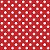 Tecido Tricoline Poá Bola Grande (7 mm) Fundo Vermelho - Peripan - 50 x 150 cm - Imagem 1