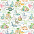 Tecido Tricoline Estampa Digital Mundo Dinos - Coleção Doce Infância - Peripan - 50 x 150 cm - Imagem 1