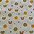 Tecido Tricoline Sol, Nuvem e Arco Íris - Coleção Arabella - Peripan - 50 x 150 cm - Imagem 1