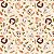 Tecido Tricoline Bichinhos fundo Bege (Infantil) - Coleção Afetos - Peripan - 50 x 150 cm - Imagem 1
