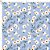 Tecido Tricoline Floral Gérbera Fundo Azul - Coleção Handamade - Peripan - 50 x 150 cm - Imagem 2
