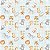 Tecido Tricoline Animais Safári Fundo Xadrez - Coleção Handamade - Peripan - 50 x 150 cm - Imagem 1