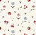 Tecido Tricoline Digital Jardim Morangos Fundo Off White - Fuxicos e Fricotes - 50 x 150 cm - Imagem 1