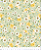 Tecido Tricoline Floral Rosas e Malvas Amarelo - TC - 50 x 150 cm - Imagem 1