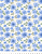 Tecido Tricoline Floral Amanda Azul - TC - 50 x 150 cm - Imagem 1