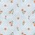 Tecido Tricoline Digital Floral Fofo Azul - Fuxicos e Fricotes - 50 x 150 cm - Imagem 1