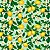 Tecido Tricoline Limão Siciliano e Flores - Coleção Doce Criação - Peripan - 50 x 150 cm - Imagem 1