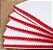 Tecido Fralda de boca Premium com Barra Pinta e Borda com Picueta Vermelho - Valletex - 50 cm x 35 cm (largura) - Imagem 1