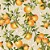 Tecido Tricoline Laranjas e Flores Fundo Bege - Coleção Harmonia - Peripan - 50 x 150 cm - Imagem 1