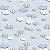 Tecido Tricoline Nuvens Azul - Fuxicos e Fricotes - 50 x 150 cm - Imagem 1