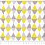 Tecido Tricoline Balões Geométricos Amarelo com Cinza - Tecidos Caldeira - 50 x 150 cm - Imagem 1