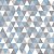 Tecido Tricoline Triângulos Azul e Cinza - Peripan - 50 x 150 cm - Imagem 1