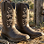 Bota Texana Feminina Bico Quadrado Flor Bege - Imagem 1