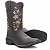 Bota Texana Feminina Bico Quadrado Flor Bege - Imagem 2