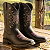 Bota Texana Feminina Country Bico Quadrado Cruz Rosa BK - BNF - Imagem 1