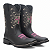 Bota Texana Feminina Country Bico Quadrado Cruz Rosa BK - BNF - Imagem 4