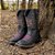 Bota Texana Feminina Country Bico Quadrado Cruz Rosa BK - BNF - Imagem 1