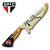 Faca Picanheira Artesanal de Churrasco do São Paulo  10" Aço inox 420c 4mm Espessura Cabo Madeira nobre e Resina - Personalizada - Imagem 1