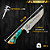 Faca Picanheira Artesanal de Churrasco do Palmeiras  10" Aço inox 420c 4mm Espessura Cabo Madeira nobre e Resina - Personalizada - Imagem 4
