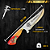 Faca Picanheira Artesanal de Churrasco do Flamengo  10" Aço inox 420c 4mm Espessura Cabo Madeira nobre e Resina - Personalizada - Imagem 4