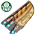 Kit faca Churrasco Trio conjunto Palmeiras - Imagem 1