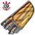 Kit faca Churrasco Trio conjunto Corinthians - Imagem 1