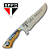 Faca Picanheira Artesanal de Churrasco do São Paulo  10" Aço inox 420c 4mm Espessura Cabo Madeira nobre e Resina - Personalizada - Imagem 1