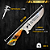 Faca Picanheira Artesanal de Churrasco De Pescaria 10" Aço inox 420c 4mm Espessura Cabo Madeira nobre e Resina - Personalizada - Imagem 4