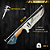 Faca Picanheira Artesanal de Churrasco Dia dos Pais 10" Aço inox 420c 4mm Espessura Cabo Madeira nobre e Resina - Personalizada - Imagem 3