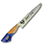 Faca Picanheira Artesanal de Churrasco Dia dos Pais 10" Aço inox 420c 4mm Espessura Cabo Madeira nobre e Resina - Personalizada - Imagem 1