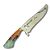 Faca Picanheira Artesanal de Churrasco Pai de pet 10" Aço inox 420c 4mm Espessura Cabo Madeira nobre e Resina - Personalizada - Imagem 1