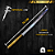 Katana Artesanal  21" Aço inox 420c 4mm Espessura Cabo Madeira nobre e Resina - Personalizada - Imagem 4